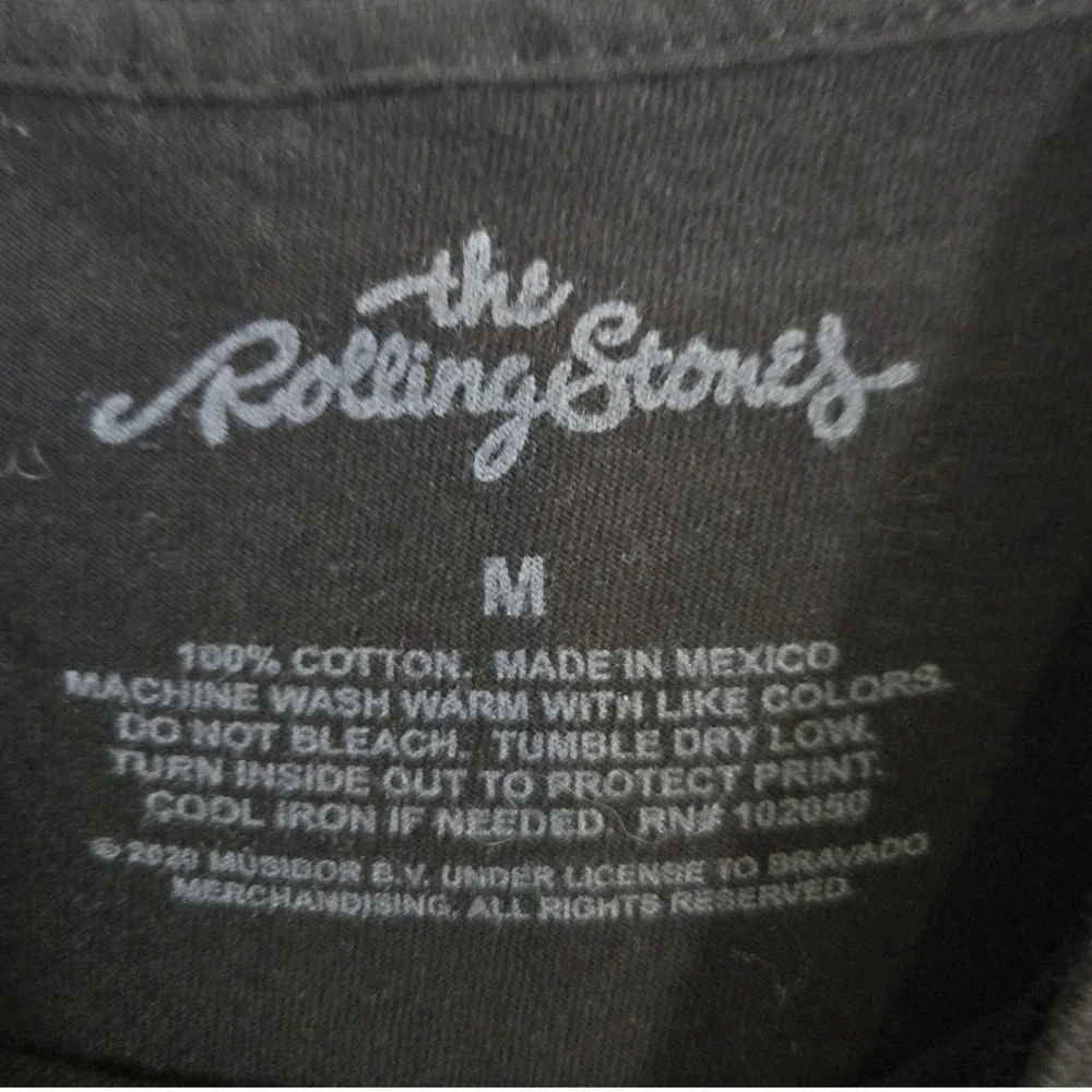 The Rolling Stones Graphic T-Shirt Men's Medium Black 1989 Tour‎ Logo Distressed